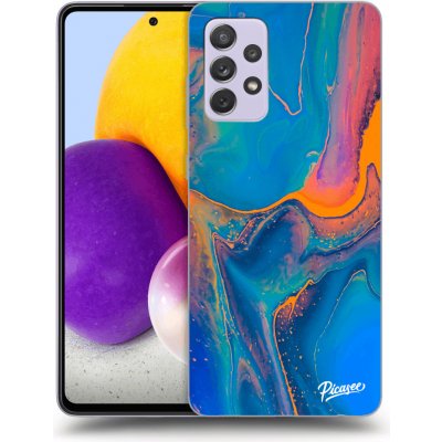 Pouzdro Picasee silikonové Samsung Galaxy A72 A725F - Rainbow černé – Zboží Mobilmania