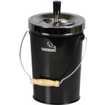 Metal Ashtrays kbelík otočný popelník chrom černý 14cm – Zboží Dáma