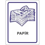 PAPÍR - Nádoba na tříděný odpad - Samolepka na popelnice – Sleviste.cz