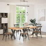 Omaxi 316547 Nohy k jídelnímu stolu ve tvaru X 3 ks antracitové 80 x 72-73 cm ocel – Sleviste.cz