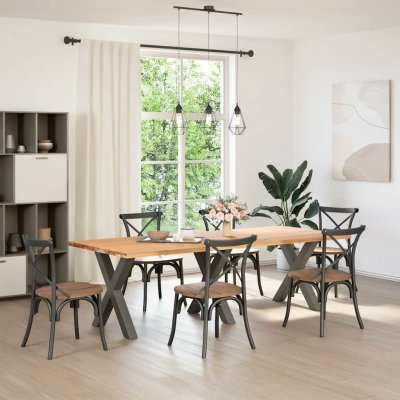 Omaxi 316547 Nohy k jídelnímu stolu ve tvaru X 3 ks antracitové 80 x 72-73 cm ocel – Sleviste.cz