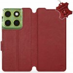 Mobiwear Kožené Motorola Edge 70 Tmavě červené – Sleviste.cz