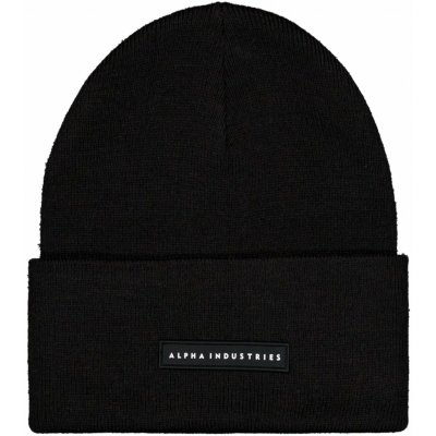 Alpha Industries Čepice Rubber Logo Beanie Black – Hledejceny.cz