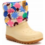 Crocs sněhule Classic Neo Puff Geo Shapes Boot Toddler shitake/ – Zboží Mobilmania