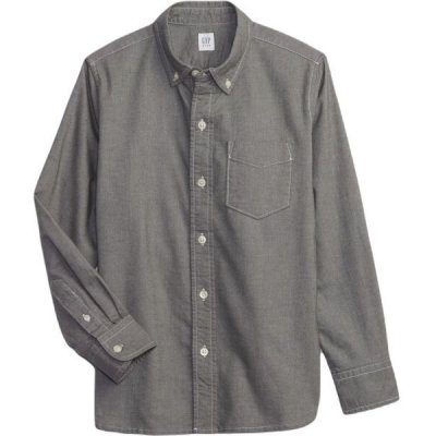 Gap Brushed Oxford chlapecká košile šedá – Zboží Dáma