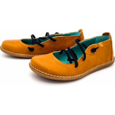 Jungla dámské kožené baleríny 5905-00004-2 žlutá – Zboží Dáma