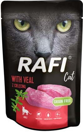 RAFI Cat Grain Free Bezlepková s telecím masem pro kočky 100 g