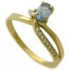 Prsteny Zlatnictví Zlatíčko zlatý prsten s akvamarínem 01.378
