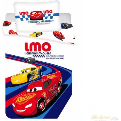 Jerry Fabrics povlečení Cars Racing Hero 100 x 135 , 40 x 60 cm – Sleviste.cz