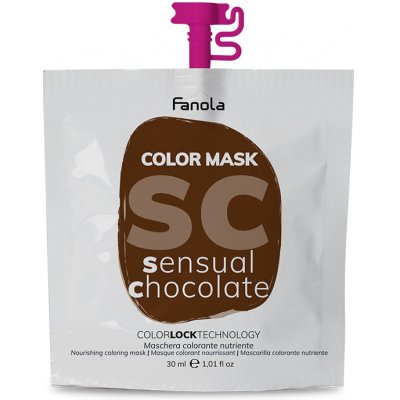 Fanola Color Mask barevné masky Sensual Chocolate čokoládová 30 ml – Zboží Mobilmania