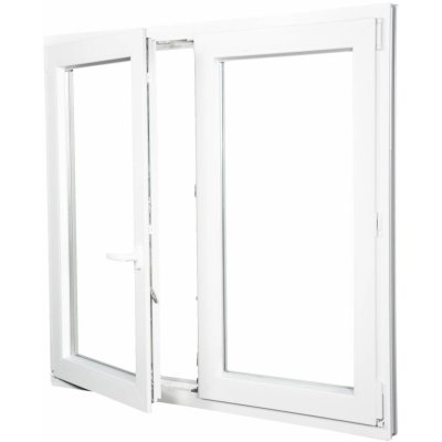 Aluplast plastové okno dvoukřídlé bílé, 140x140, Levé, Trojsklo – Zboží Mobilmania