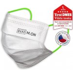 NANO M.ON rouška Juniorská prémiová nanovlákenná zdravotnická maska svítivě zelená gumička 10 ks – Zboží Dáma