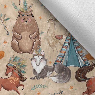 Takoy Látka s potiskem kočárkovina TD/NS indiana boy light brown – Zboží Dáma