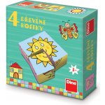 Dino obrázkové kostičky 4 kostky – Zboží Dáma