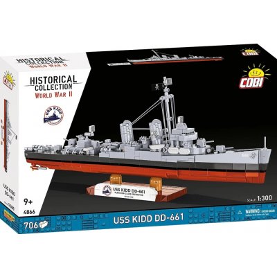 Cobi 4866 USS KIDD DD-661, 1:300, 706 k – Sleviste.cz
