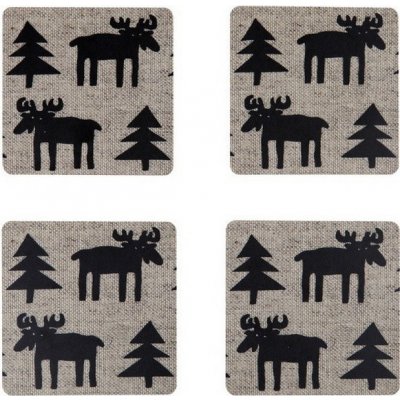 Klippan Podložky pod sklenice Moose 4ks 9x9cm – Zbozi.Blesk.cz