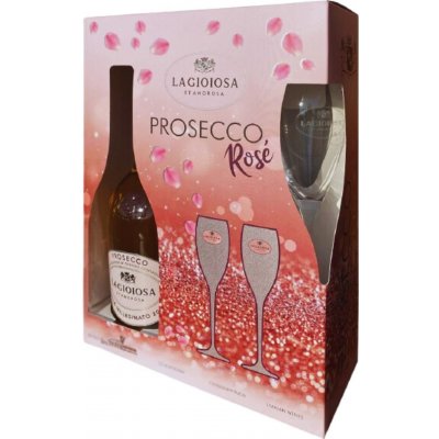 La Gioiosa Prosecco Millesimato Rosé Brut 11% 0,75 l (dárkové balení 2 sklenice) – Sleviste.cz
