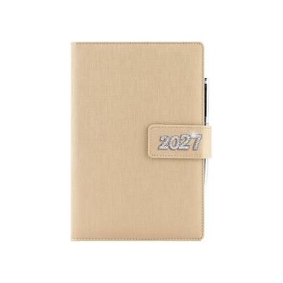 Briliant A5 týdenní 2027 zlatá – Zboží Dáma