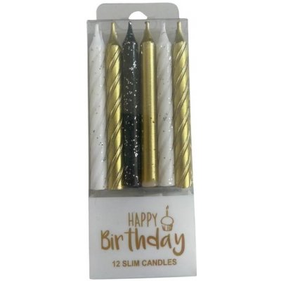 Dortisimo Svíčky zlatý mix 8 cm – Zbozi.Blesk.cz