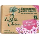 Mýdlo Le Petit Olivier mýdlo Třešňový květ 2 x 100 g