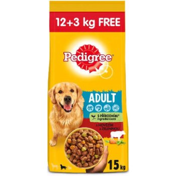 Pedigree s hovězím se zeleninou pro dospělé psy 15 kg