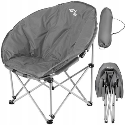 Cestovní židle s opěrkou zad Nils Camp NC3070 odstíny šedé – Zboží Mobilmania