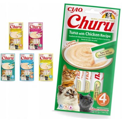 Churu Cat Purée Tuna with Chicken 4 x 14 g – Zboží Mobilmania