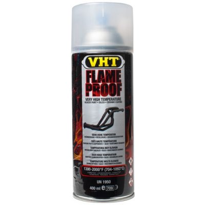 VHT Flameproof žáruvzdorná barva do 1093°C krycí čirý lak 400 ml