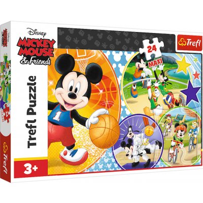 Trefl Mickey Mouse sportuje MAXI 24 dílků – Zbozi.Blesk.cz