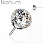 Šperky4U kamínek k Push In piercing do nosu titan TIT1147C-030 – Zboží Dáma