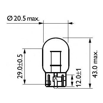 Philips Amber 12071CP WY21W W3X16D 12V 21W