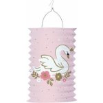 Závěsný lampion válec - bílá labuť - 28 cm – Zboží Mobilmania