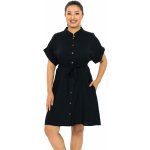 Himalife Košilové šaty Plain Kyra černá – Sleviste.cz