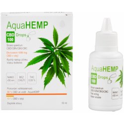 Ovonex AquaHEMP CBD 100 Drops broad spectrum 50 ml 125 mg nano kanabinoidů