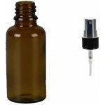 Luna Skleněná lékovka s černým kosmetickým rozprašovačem 30 ml – Zboží Dáma