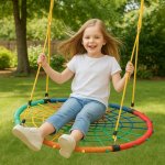 Aga Závěsný houpací kruh 120 cm Čtyřbarevný – Zboží Dáma