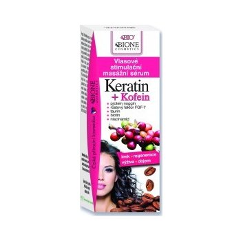 BC Bione Cosmetics Keratin Kofein vlasové sérum pro růst vlasů a posílení od kořínků (Macadamia Oil) 215 ml