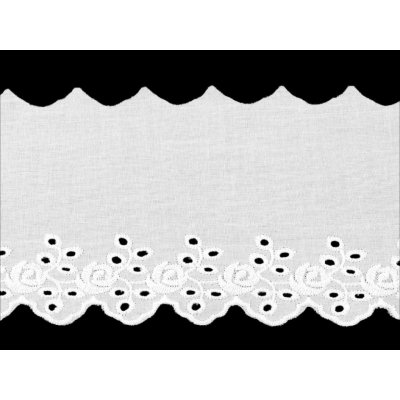 Bavlněná madeira - štykování šíře 10 cm Varianta: 1 bílá, Balení: 13.5 m – Zboží Dáma