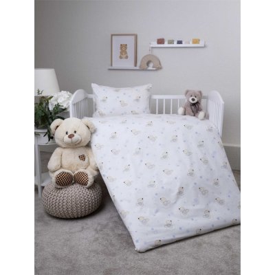 MKLuzkoviny.cz bavlna povlečení Renforcé do postýlky Ptáčci modré 100 x 135 cm 40 x 60 cm – Zboží Mobilmania