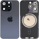 Kryt Apple iPhone 15 Pro Sklo Zadního Housingu + Sklíčko Kamery + Kovová Destička + Magsafe Magnet modrý – Zboží Mobilmania