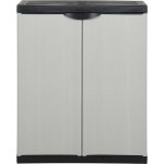 Omaxi Zahradní úložná skříň s 1 policí šedá a černá 68 x 40 x 85 cm 875490 – Zboží Dáma