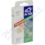 Dr.SOS náplasti Transparent.voděodolná elastická mix 20 ks – Zboží Dáma