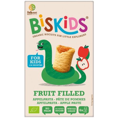 Biskids Bio měkké s jablečným pyré bez přidaného cukru 35% ovoce 150 g – Zbozi.Blesk.cz