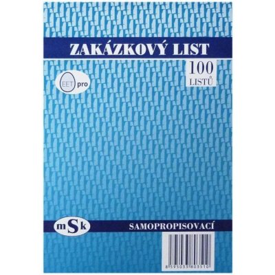 MSK 351 Zakázkový list A5 propisující – Zboží Mobilmania