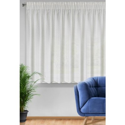 ZÁCLONA SIBEL NA PÁSCE 300X150 CM BÍLÁ – Hledejceny.cz