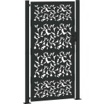 vidaXL Zahradní branka černá 105x180 cm ocel design listů – Sleviste.cz