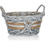 Banquet košík GRIS kulatý 25x12cm s uchy proutěný – Hledejceny.cz