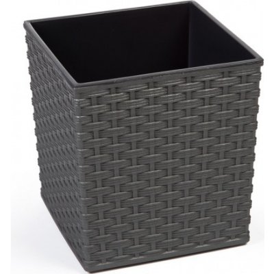 Lamela Designový květináč JUKA RATTAN 25 x 25 cm šedý – Zbozi.Blesk.cz