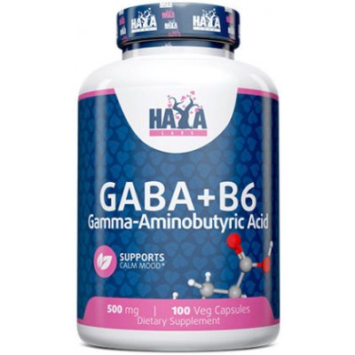 Haya Labs GABA + B6 500 100 kapslí