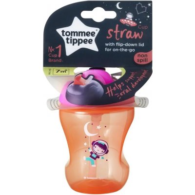 Tommee Tippee netekoucí hrnek s brčkem Straw Cup pink 230 ml – Zboží Mobilmania